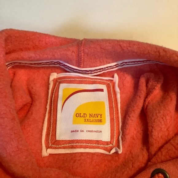 Old Navy Salmon Coral Crop Hoodie Plus Size 2X - Picture 4 of 8